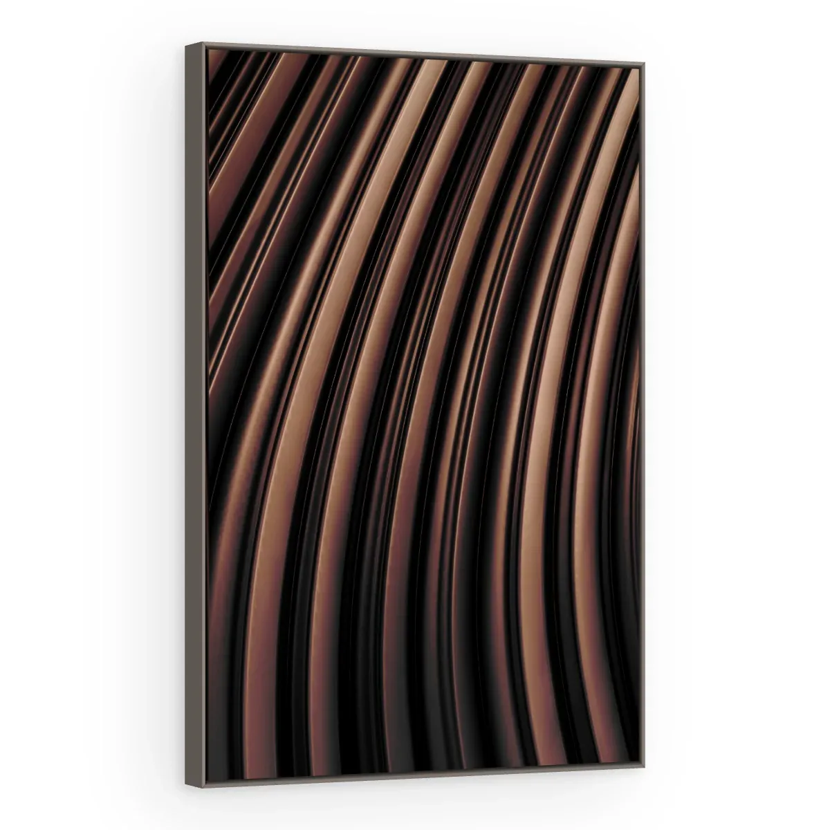 Quadro Decorativo Canvas Listras Bronze - AB0001