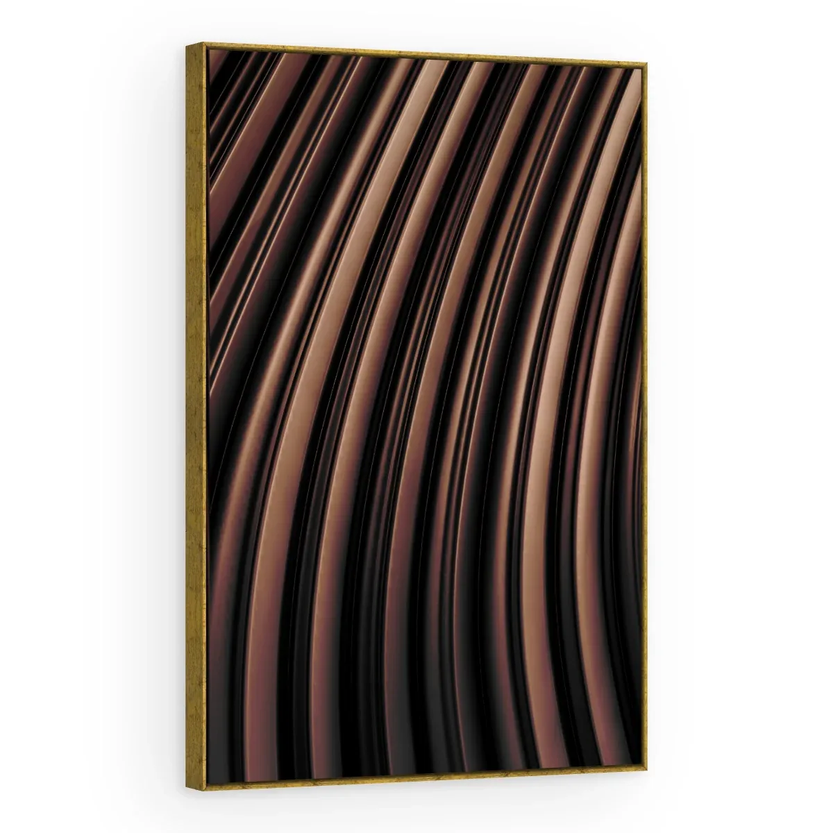Quadro Decorativo Canvas Listras Bronze - AB0001