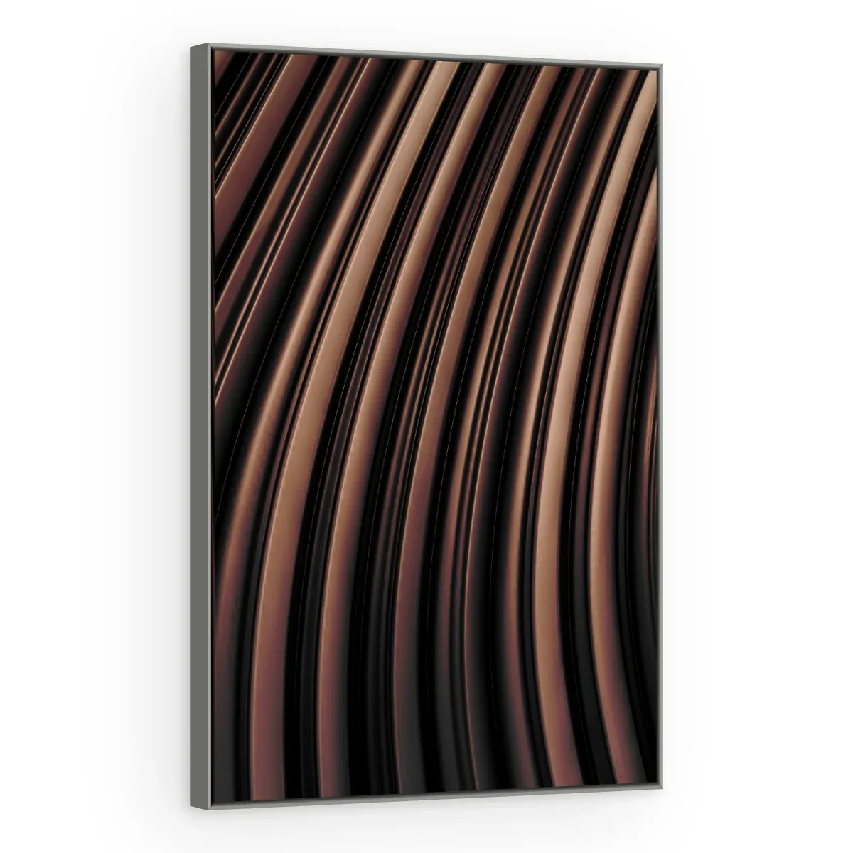 Quadro Decorativo Canvas Listras Bronze - AB0001