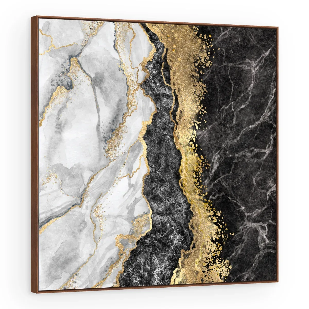 Quadro Decorativo Canvas Mármore Dourado - AB0002