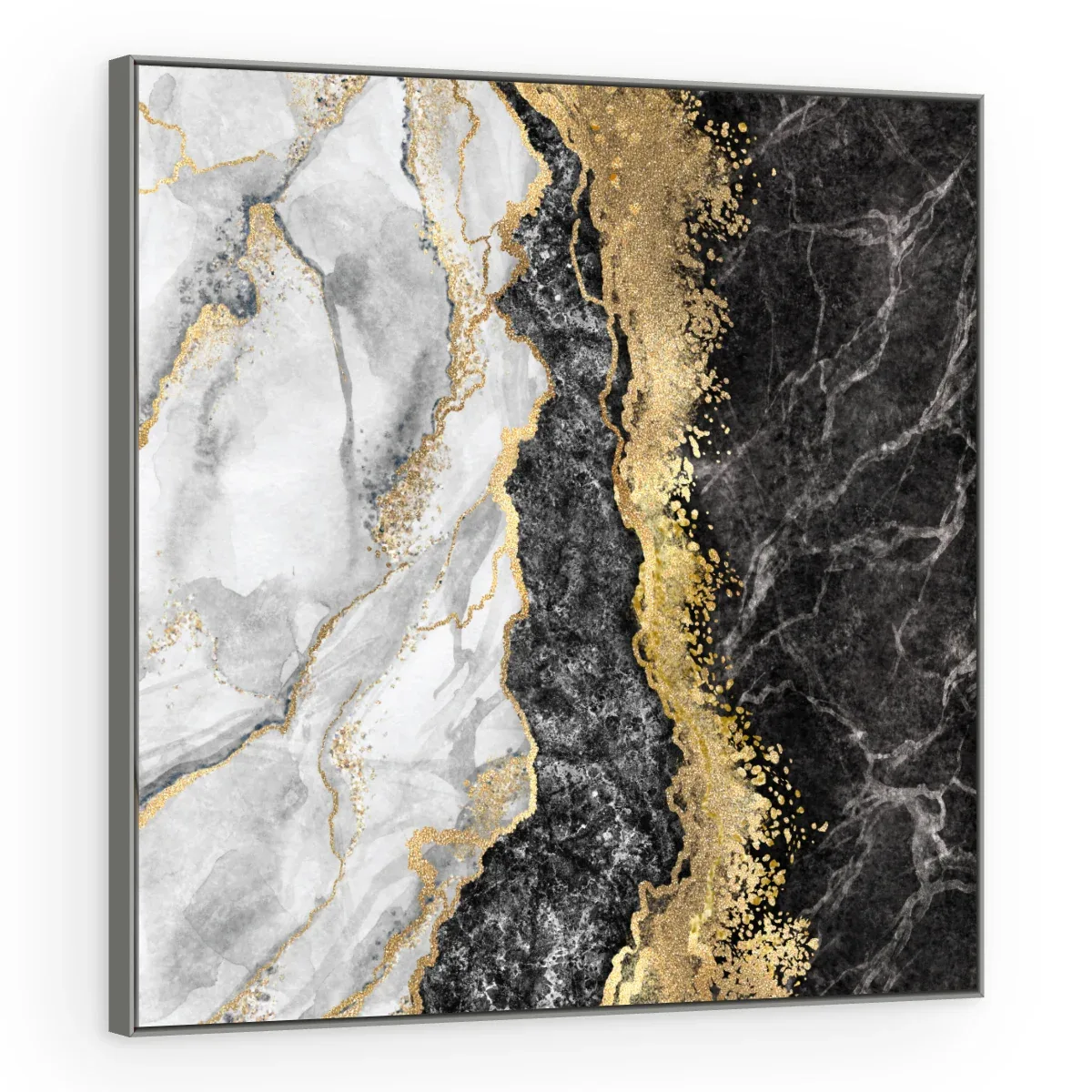 Quadro Decorativo Canvas Mármore Dourado - AB0002