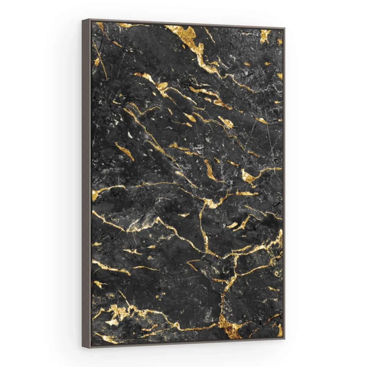 Quadro Decorativo Canvas Mármore Negro - AB0003