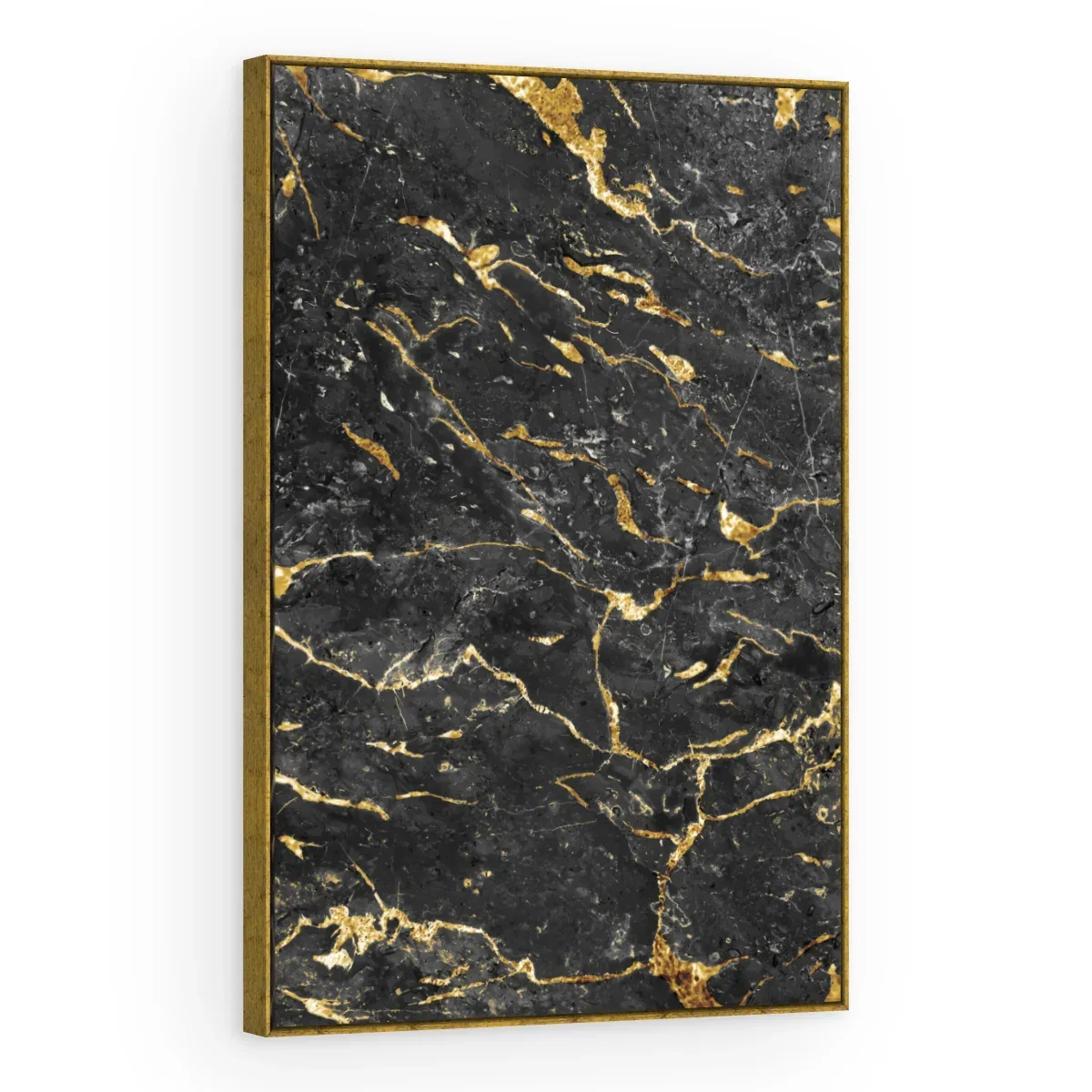Quadro Decorativo Canvas Mármore Negro - AB0003