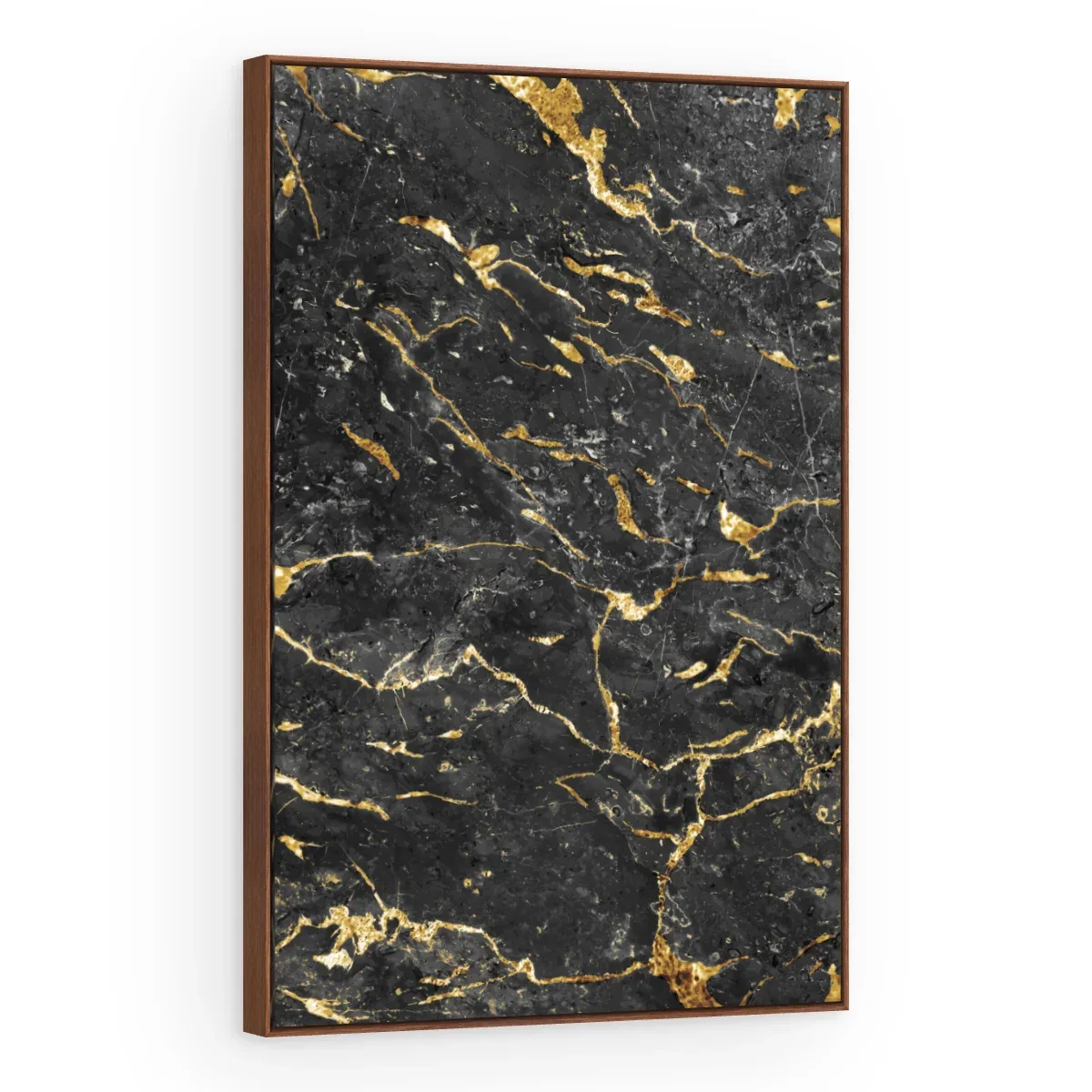 Quadro Decorativo Canvas Mármore Negro - AB0003