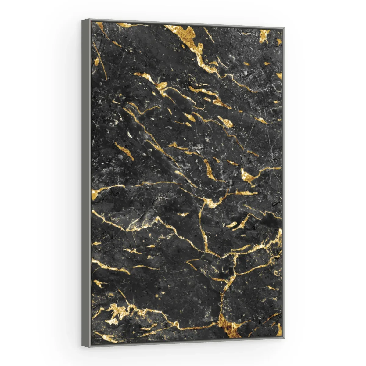 Quadro Decorativo Canvas Mármore Negro - AB0003