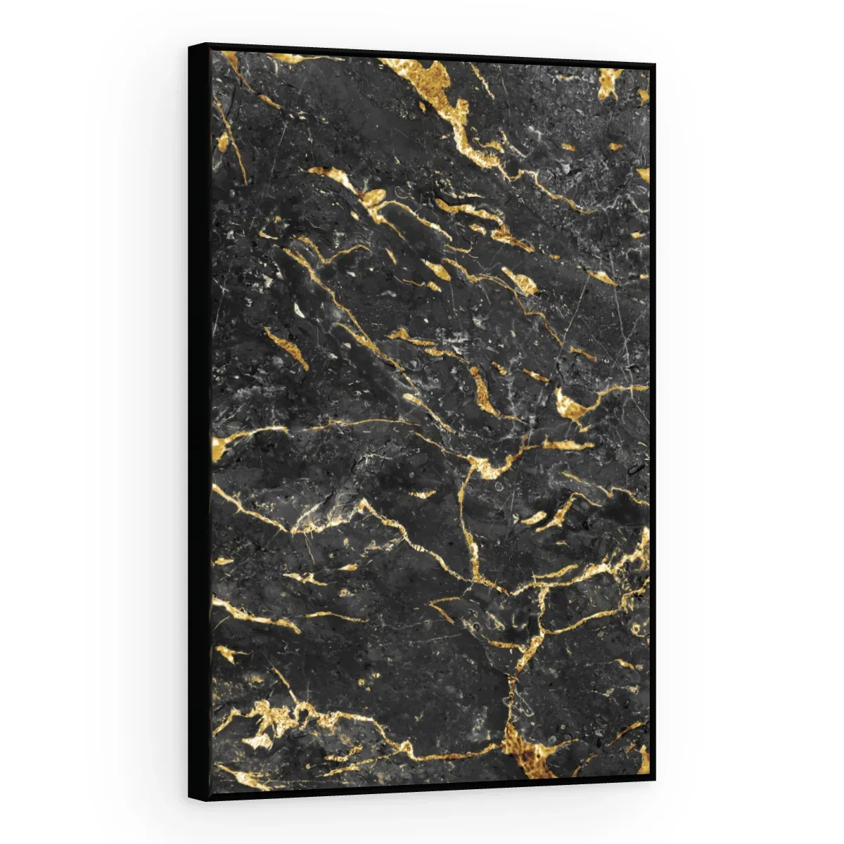 Quadro Decorativo Canvas Mármore Negro - AB0003
