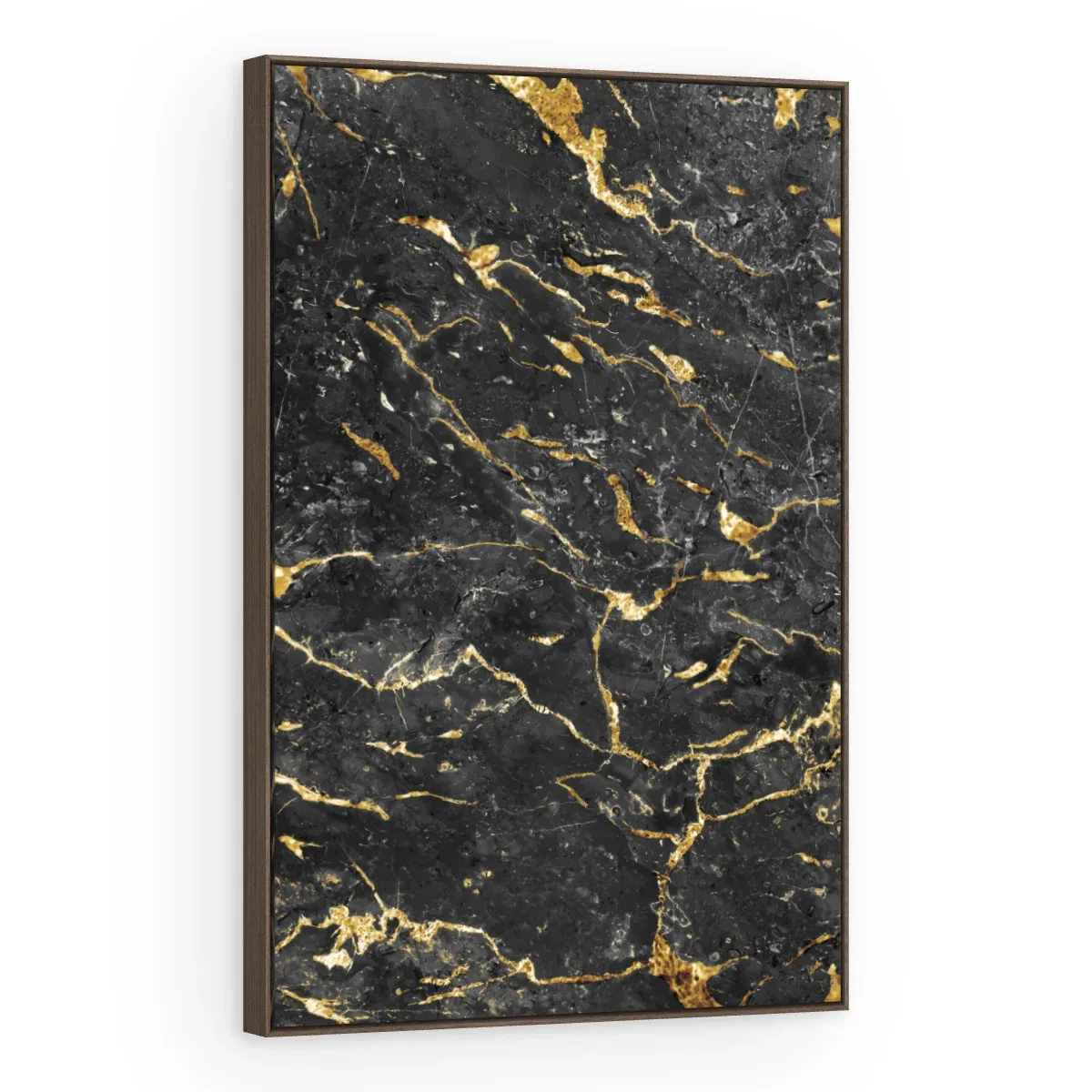 Quadro Decorativo Canvas Mármore Negro - AB0003
