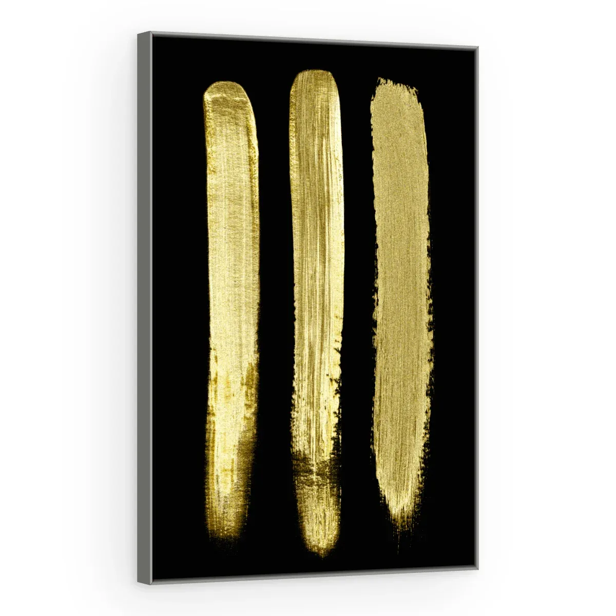 Quadro Decorativo Canvas Pinceladas Douradas - AB0005