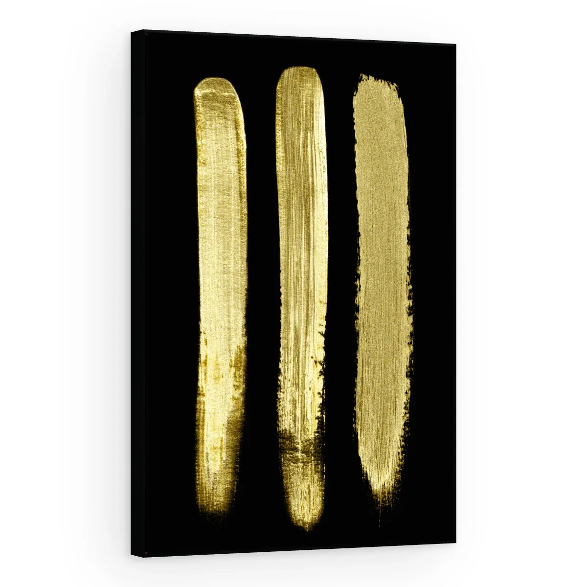 Quadro Decorativo Canvas Pinceladas Douradas - AB0005