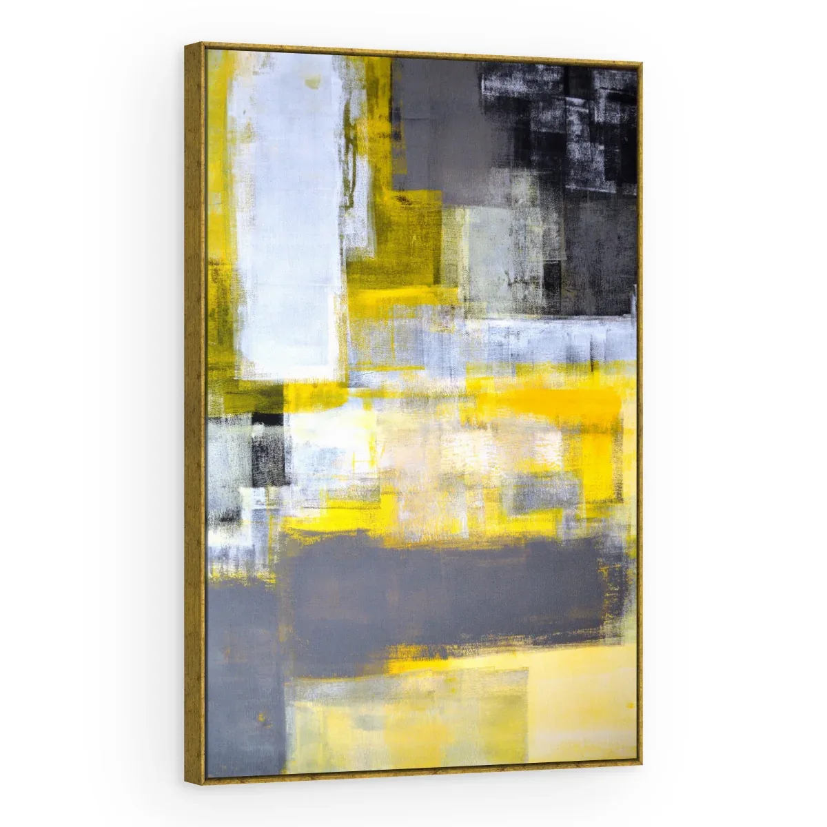 Quadro Decorativo Canvas Blocos Amarelos - AB0007