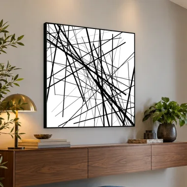 Quadro Decorativo Canvas Linhas Cruzadas - AB0010