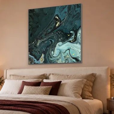 Quadro Decorativo Canvas Fluido Petróleo - AB0012