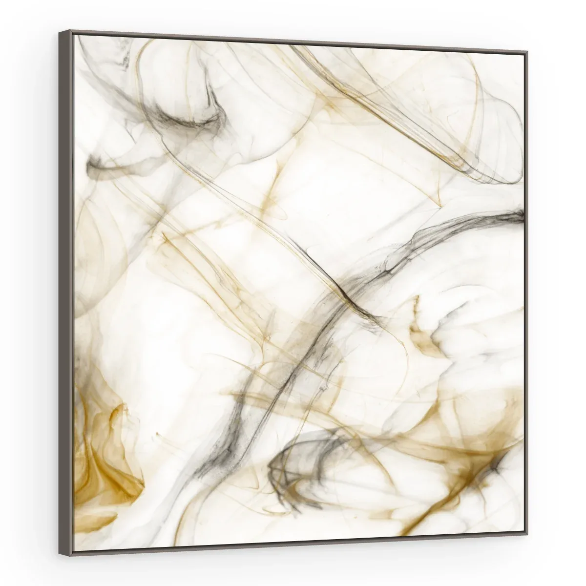 Quadro Decorativo Canvas Fumaça Dourada - AB0017