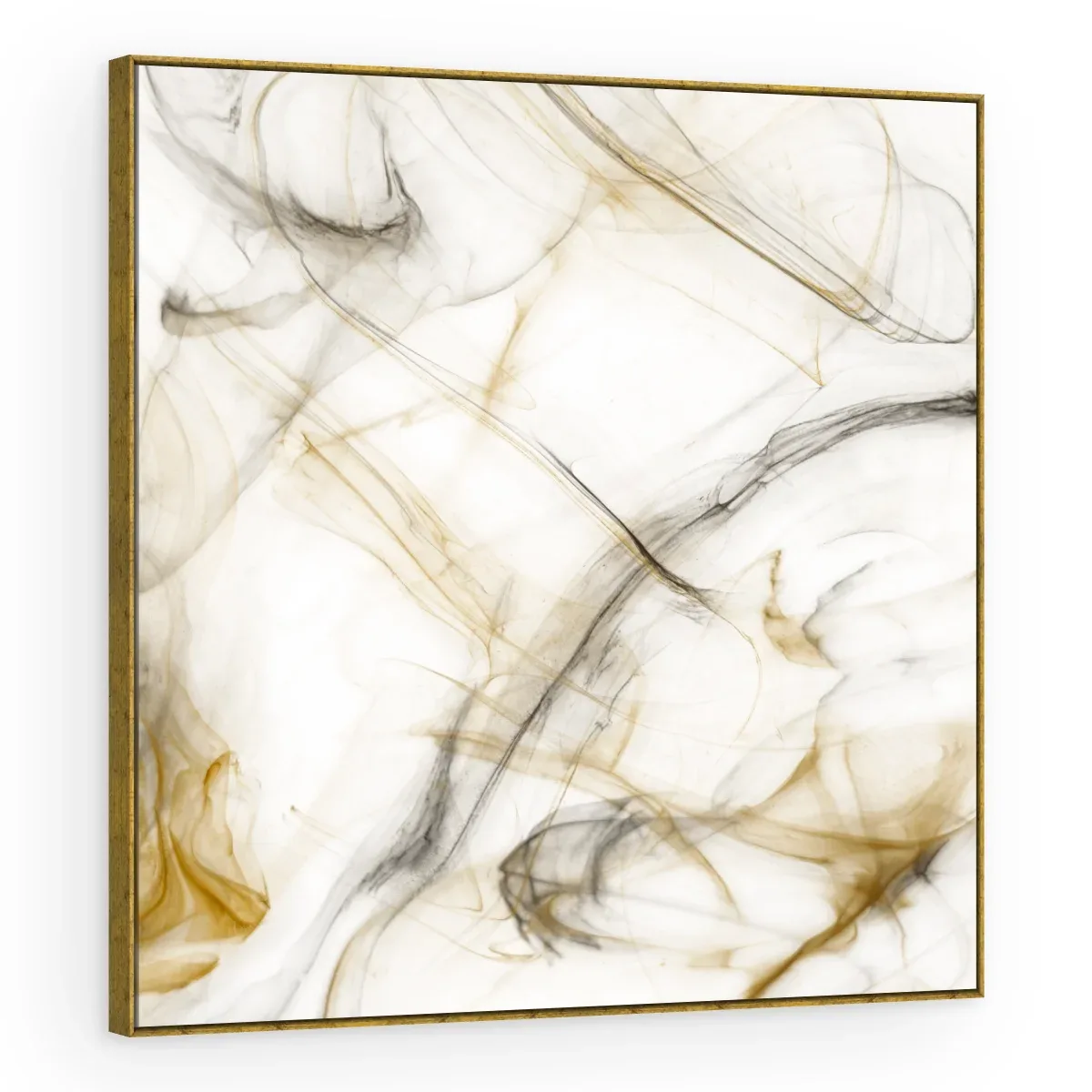 Quadro Decorativo Canvas Fumaça Dourada - AB0017