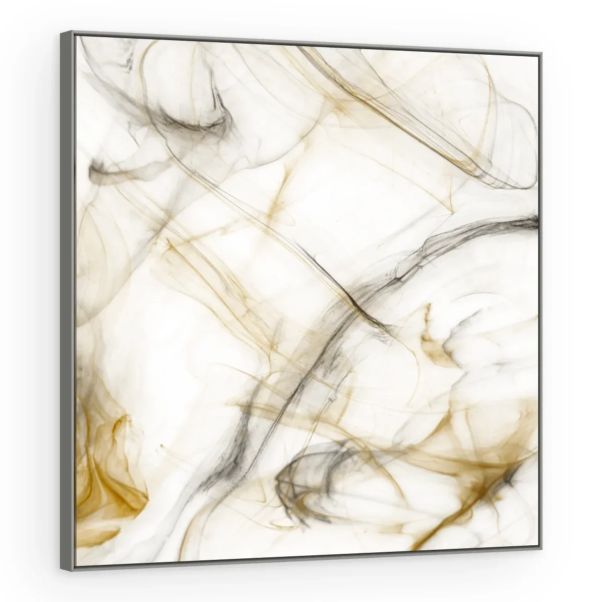 Quadro Decorativo Canvas Fumaça Dourada - AB0017