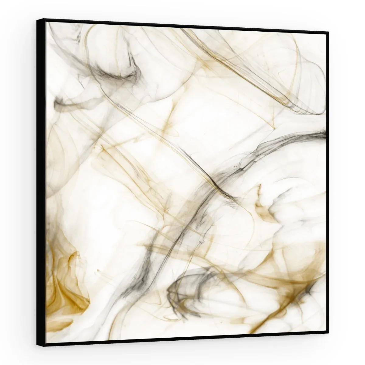 Quadro Decorativo Canvas Fumaça Dourada - AB0017