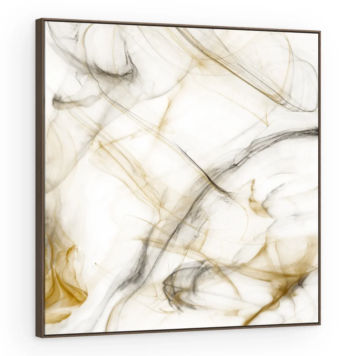 Quadro Decorativo Canvas Fumaça Dourada - AB0017