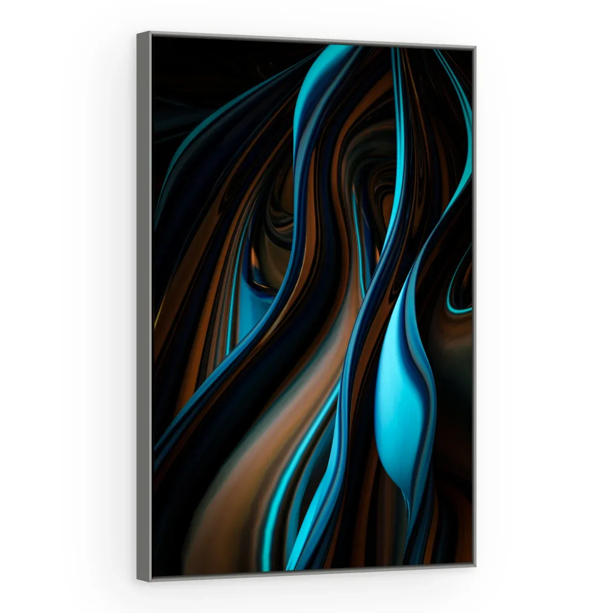 Quadro Decorativo Canvas Fluxo Azul - AB0024