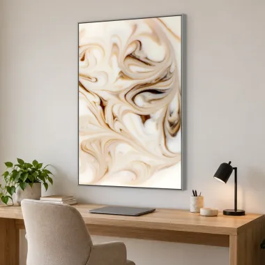 Quadro Decorativo Canvas Mármore Creme - AB0025