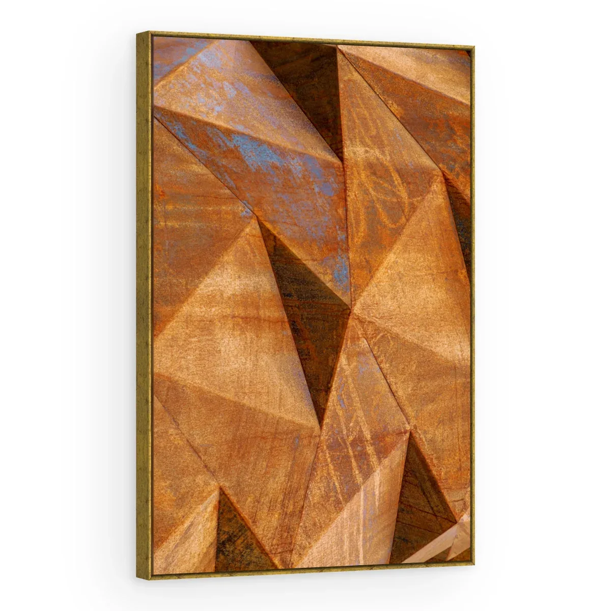 Quadro Decorativo Canvas Triângulos Cobre - AB0026
