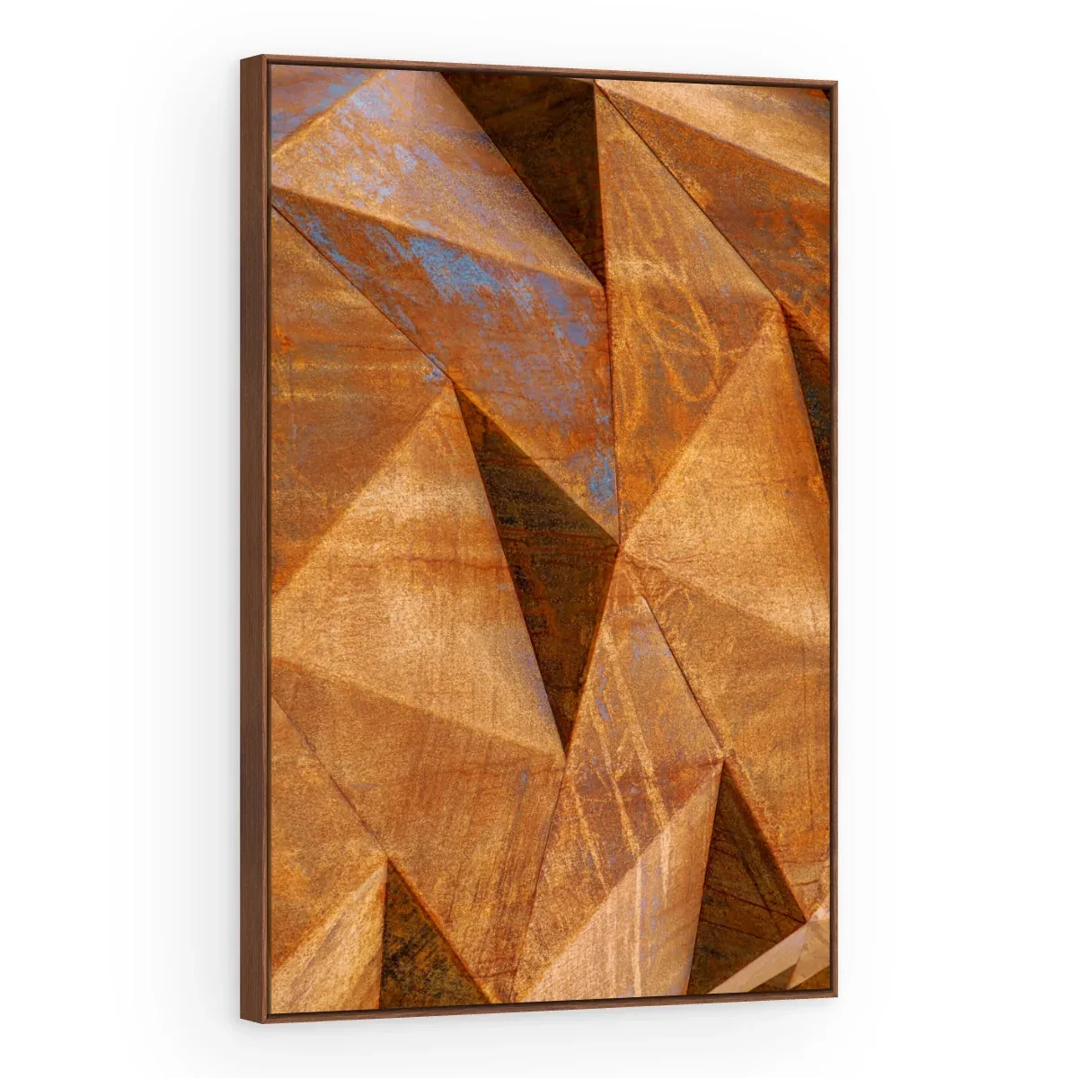 Quadro Decorativo Canvas Triângulos Cobre - AB0026