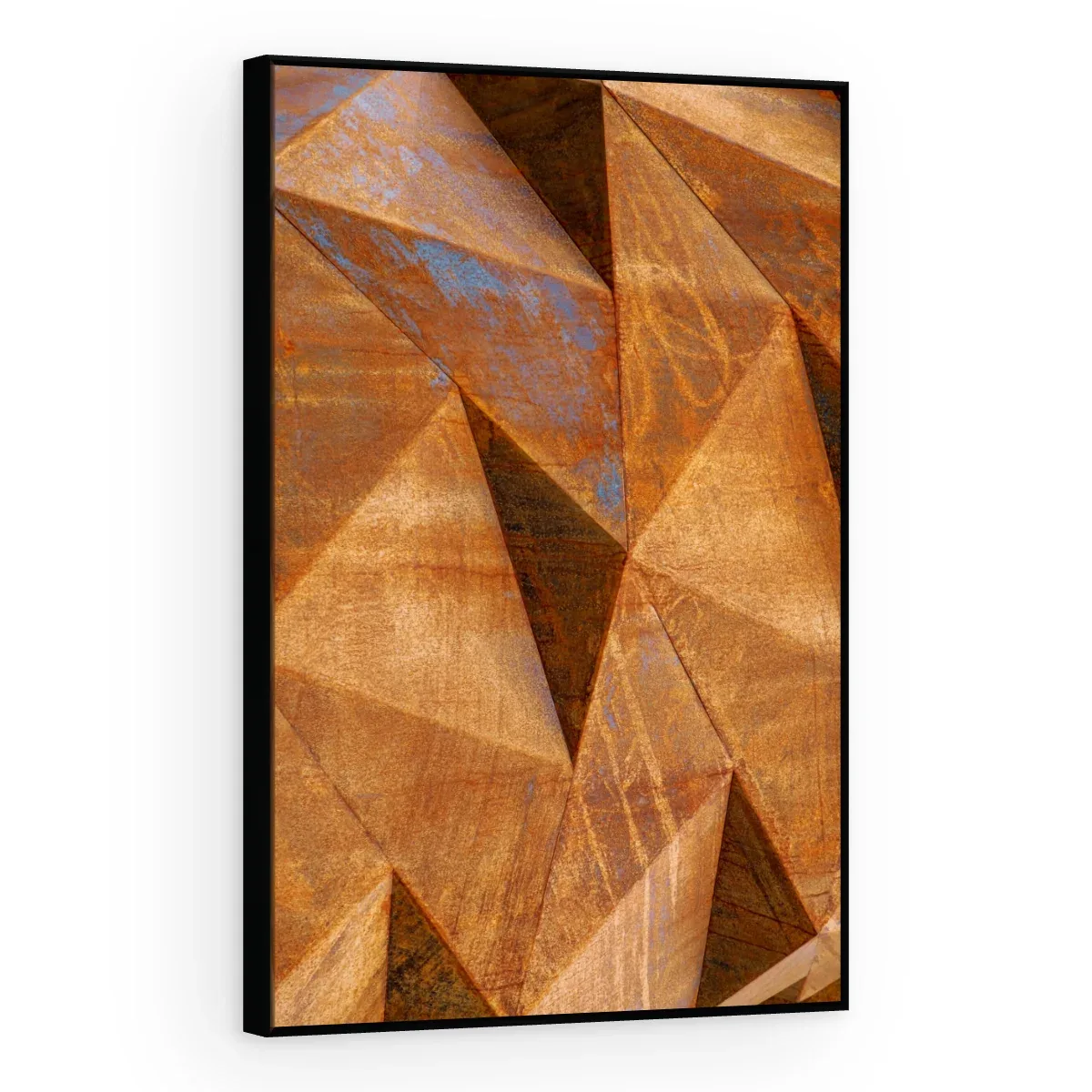 Quadro Decorativo Canvas Triângulos Cobre - AB0026