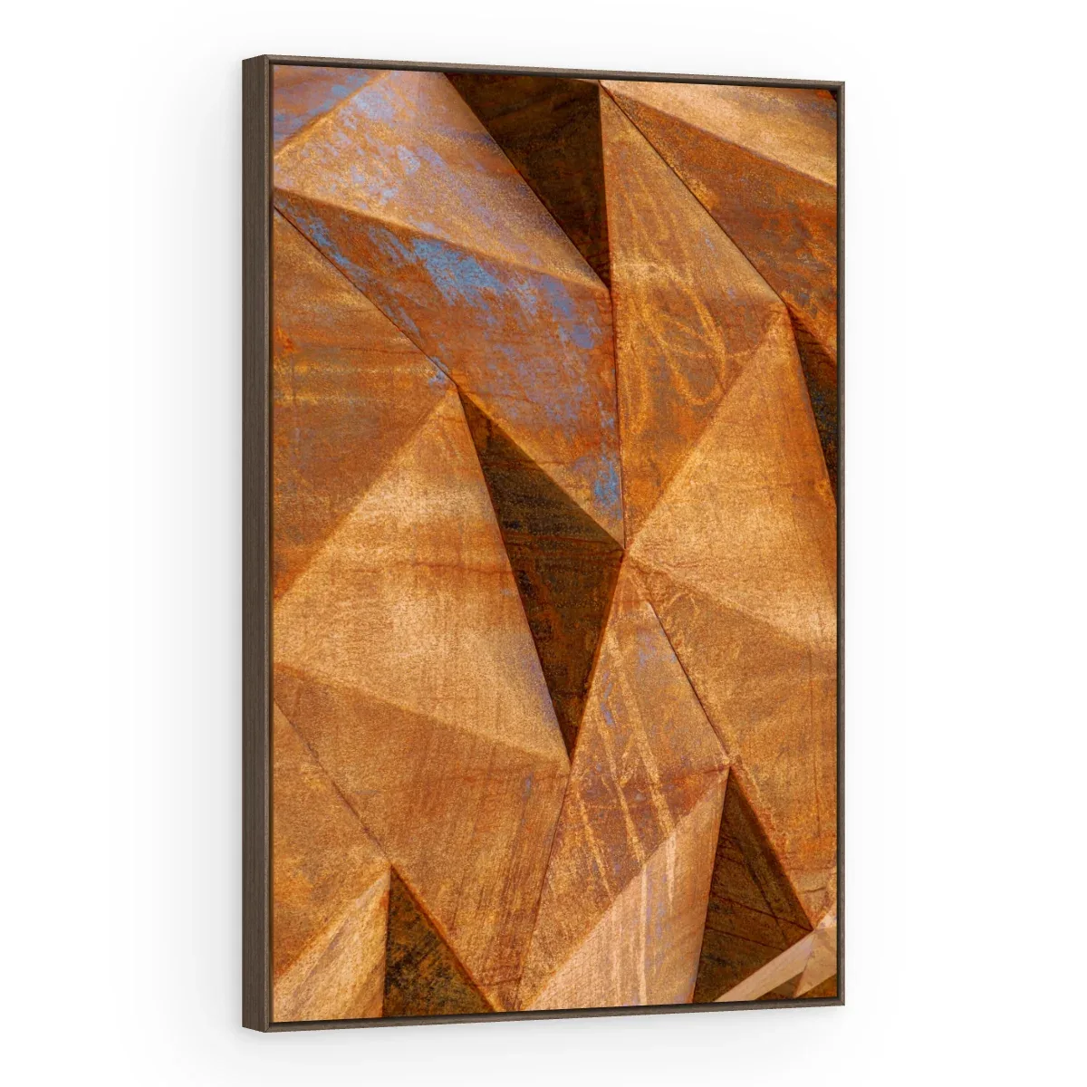 Quadro Decorativo Canvas Triângulos Cobre - AB0026