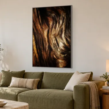 Quadro Decorativo Canvas Veios Madeira - AB0029