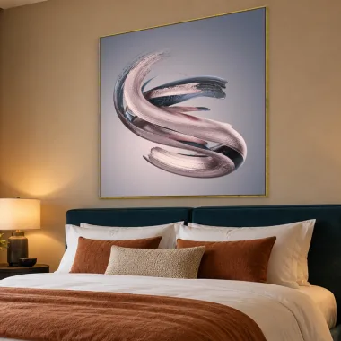 Quadro Decorativo Canvas Pincelada Rosé - AB0037