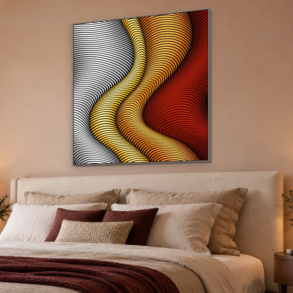 Quadro Decorativo Canvas Ondas Vibrantes - AB0040