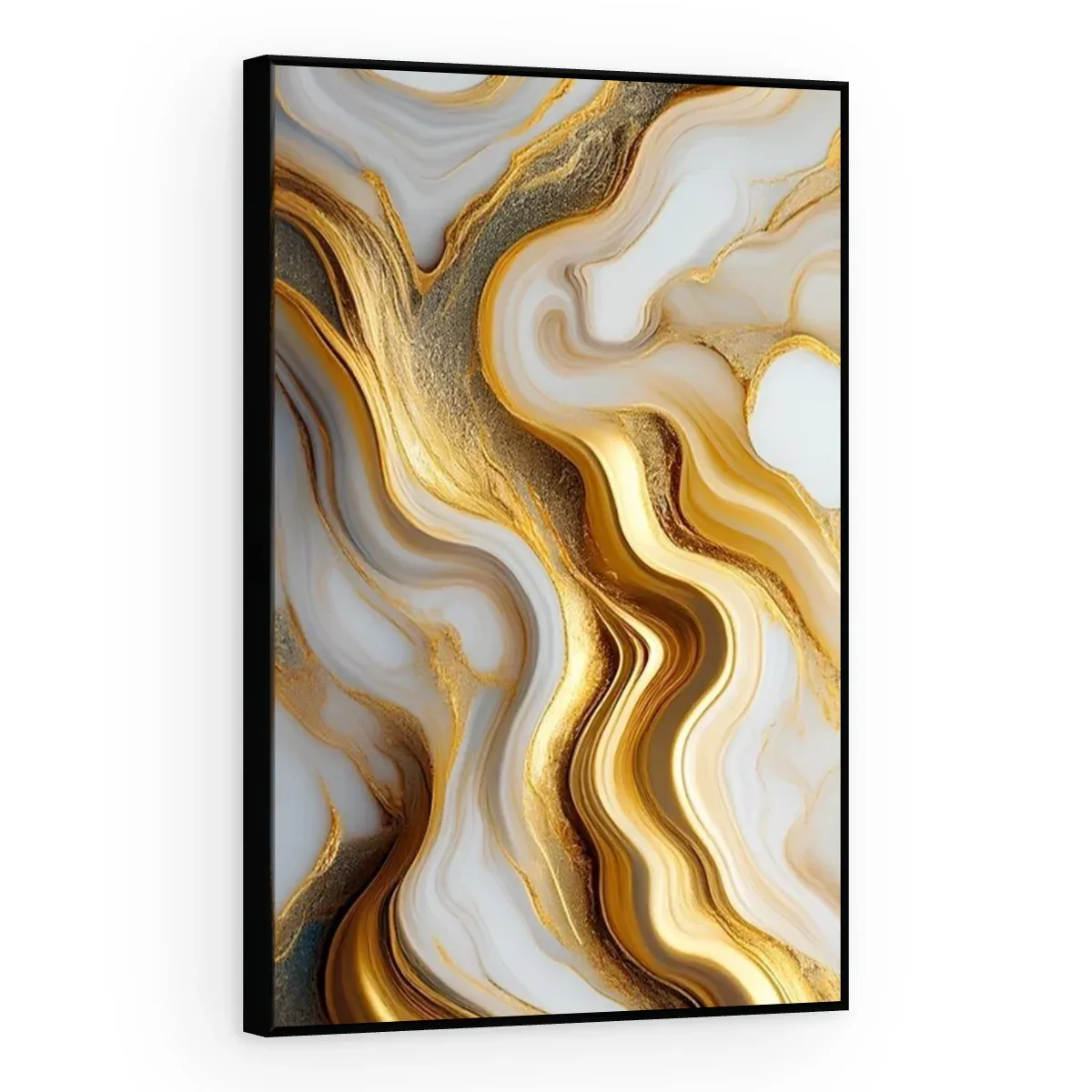 Quadro Decorativo Canvas Ouro Líquido - AB0043