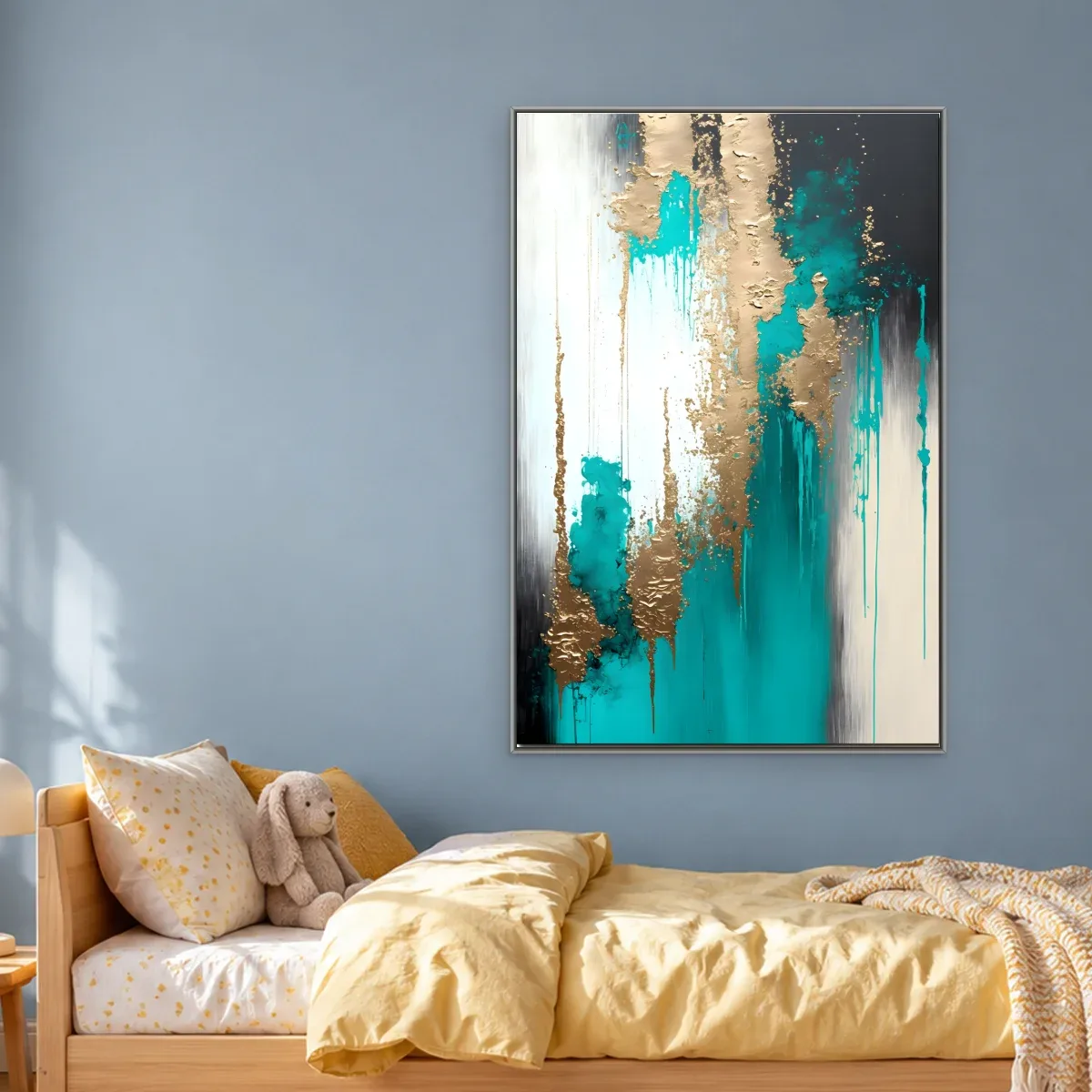Quadro Decorativo Canvas Cascata Turquesa - AB0046