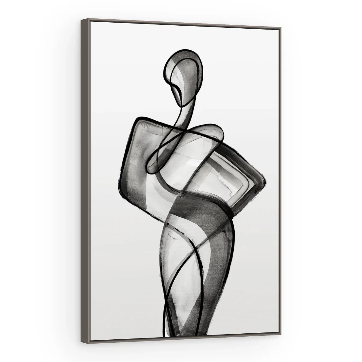 Quadro Decorativo Canvas Silhueta Nanquim - AB0049