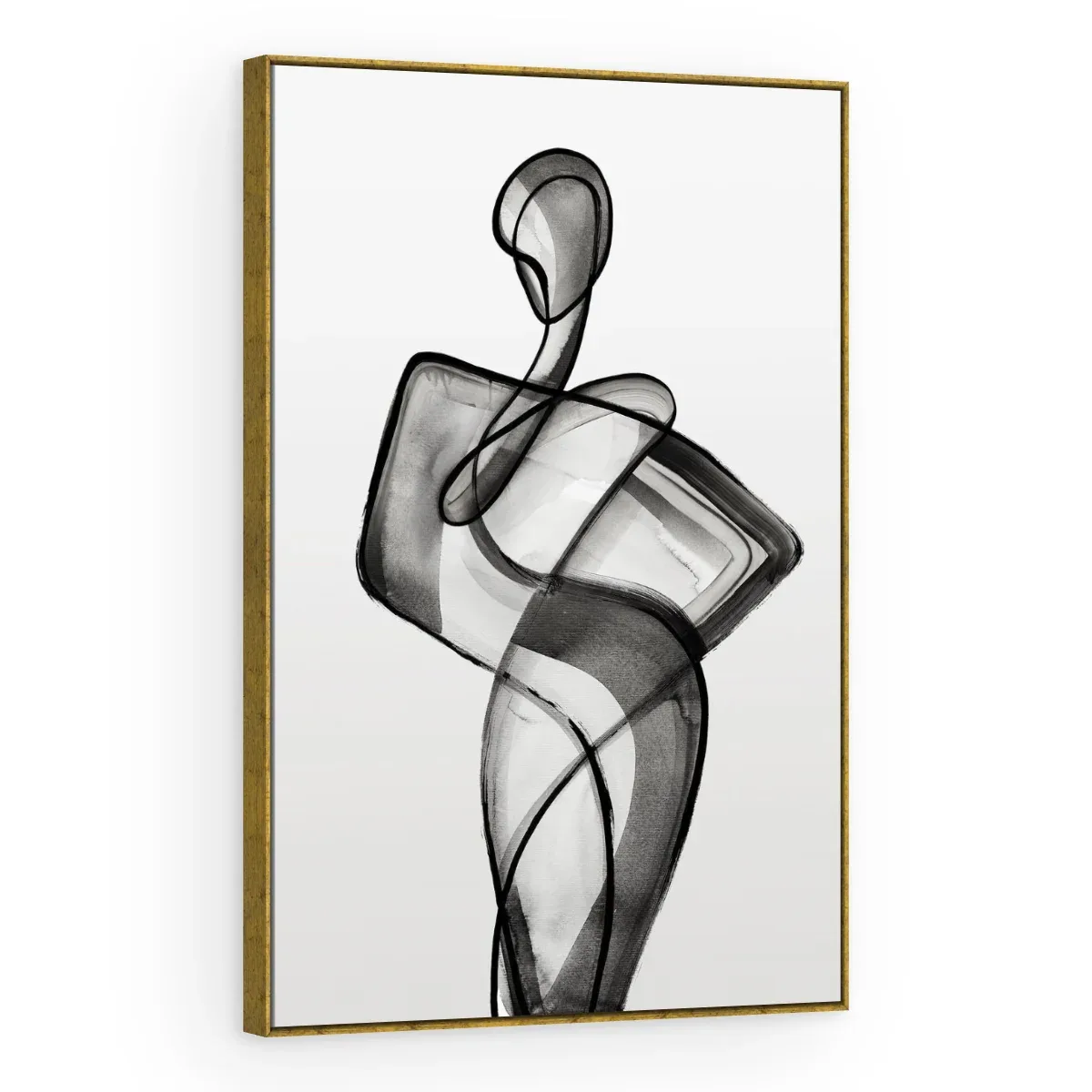 Quadro Decorativo Canvas Silhueta Nanquim - AB0049