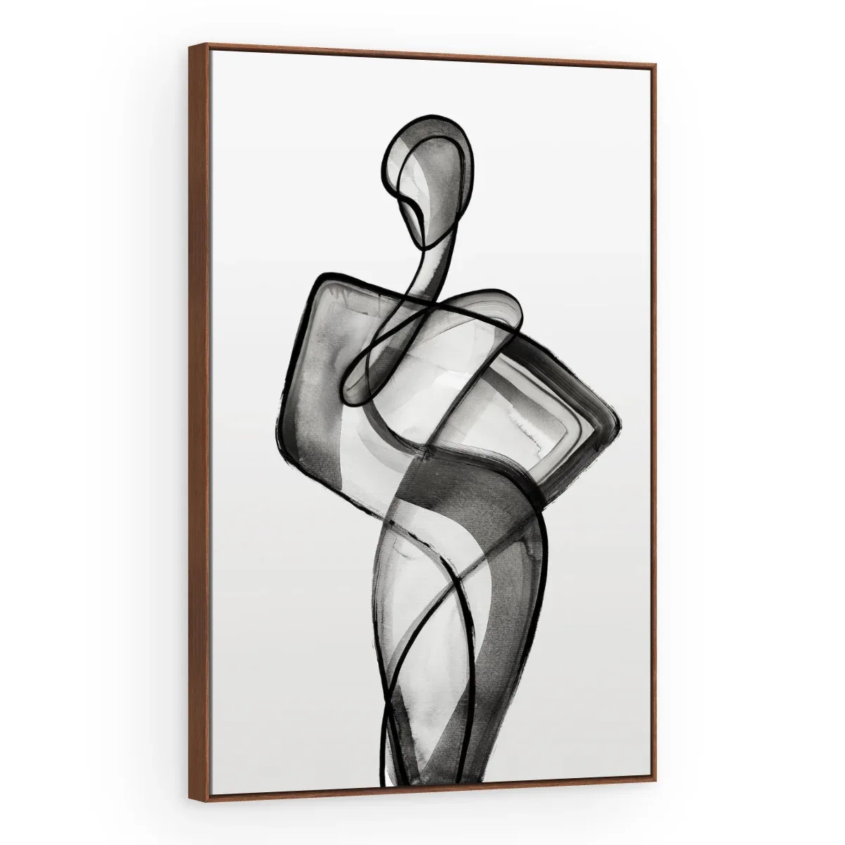 Quadro Decorativo Canvas Silhueta Nanquim - AB0049