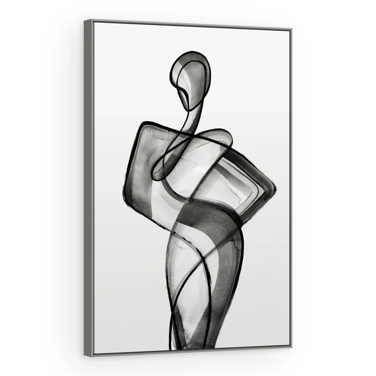 Quadro Decorativo Canvas Silhueta Nanquim - AB0049