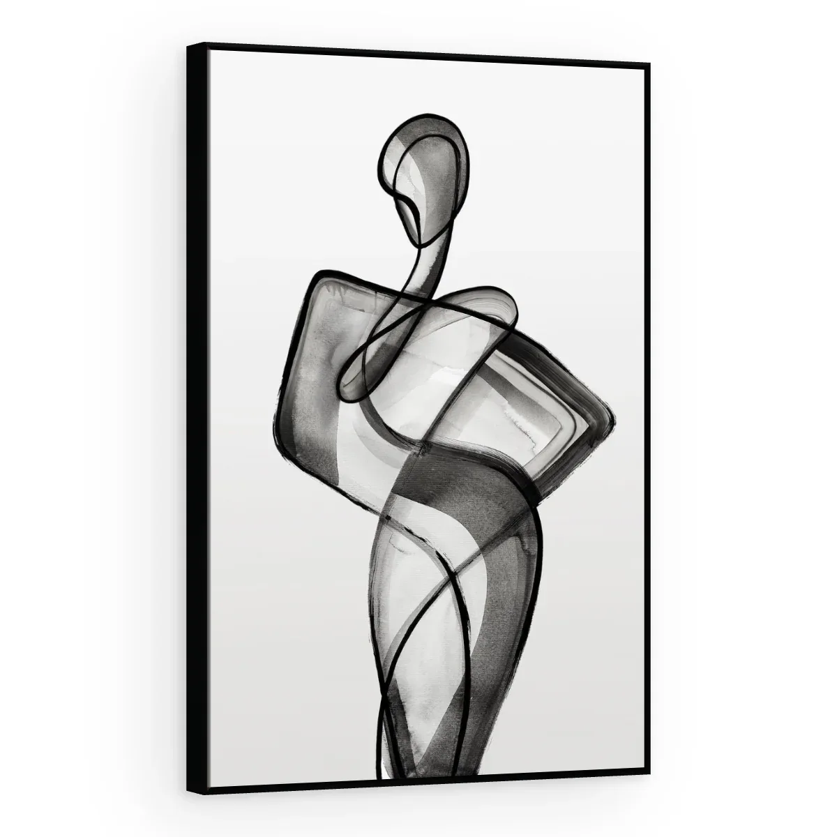 Quadro Decorativo Canvas Silhueta Nanquim - AB0049