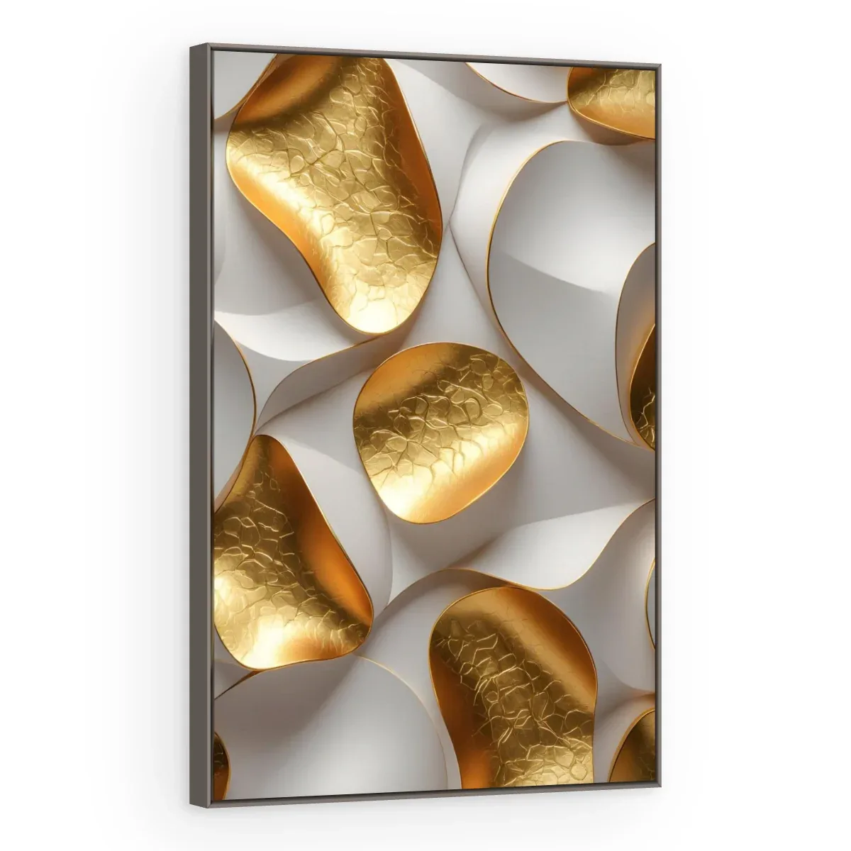 Quadro Decorativo Canvas Relevo Dourado - AB0051