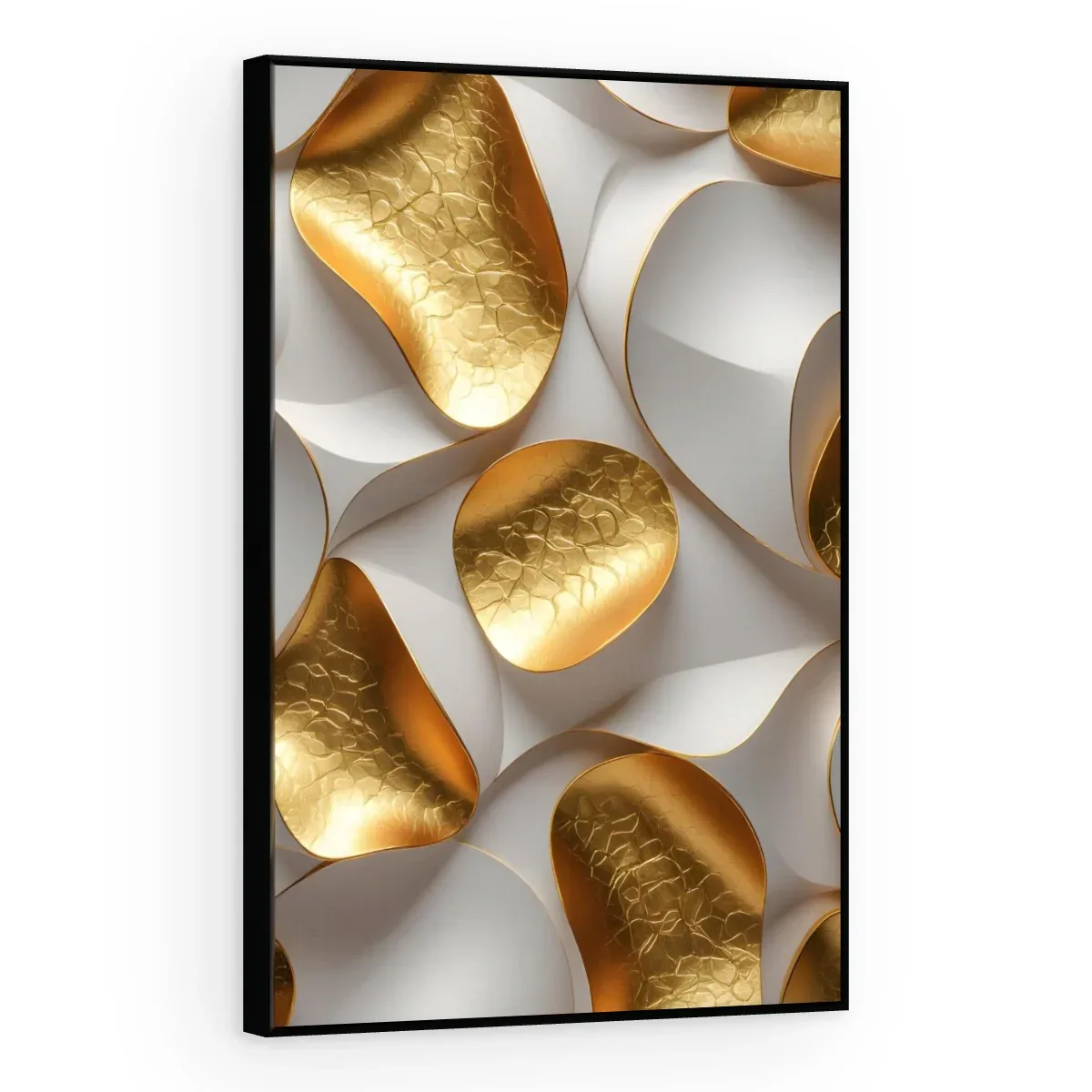 Quadro Decorativo Canvas Relevo Dourado - AB0051