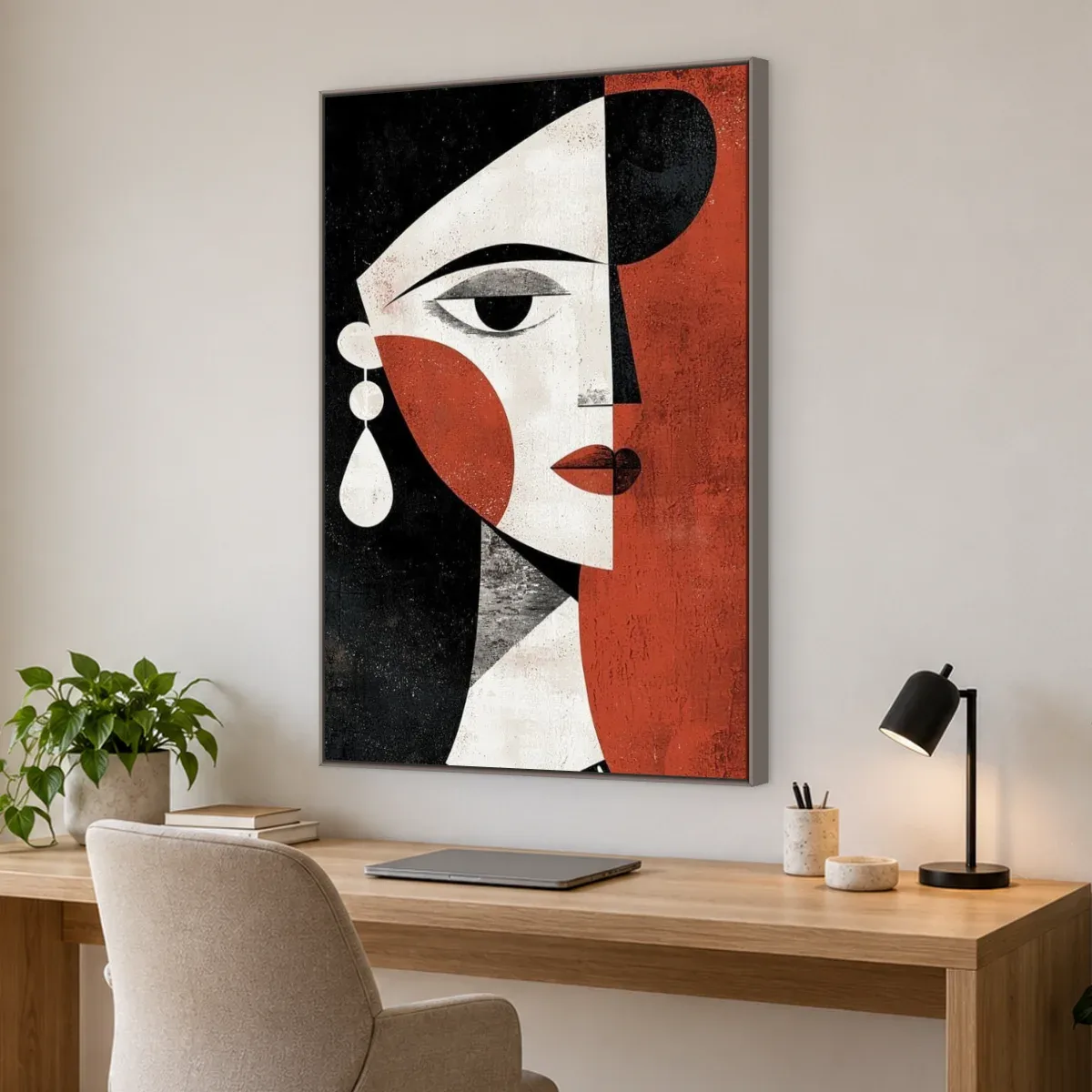 Quadro Decorativo Canvas Rosto Cubista - AB0055