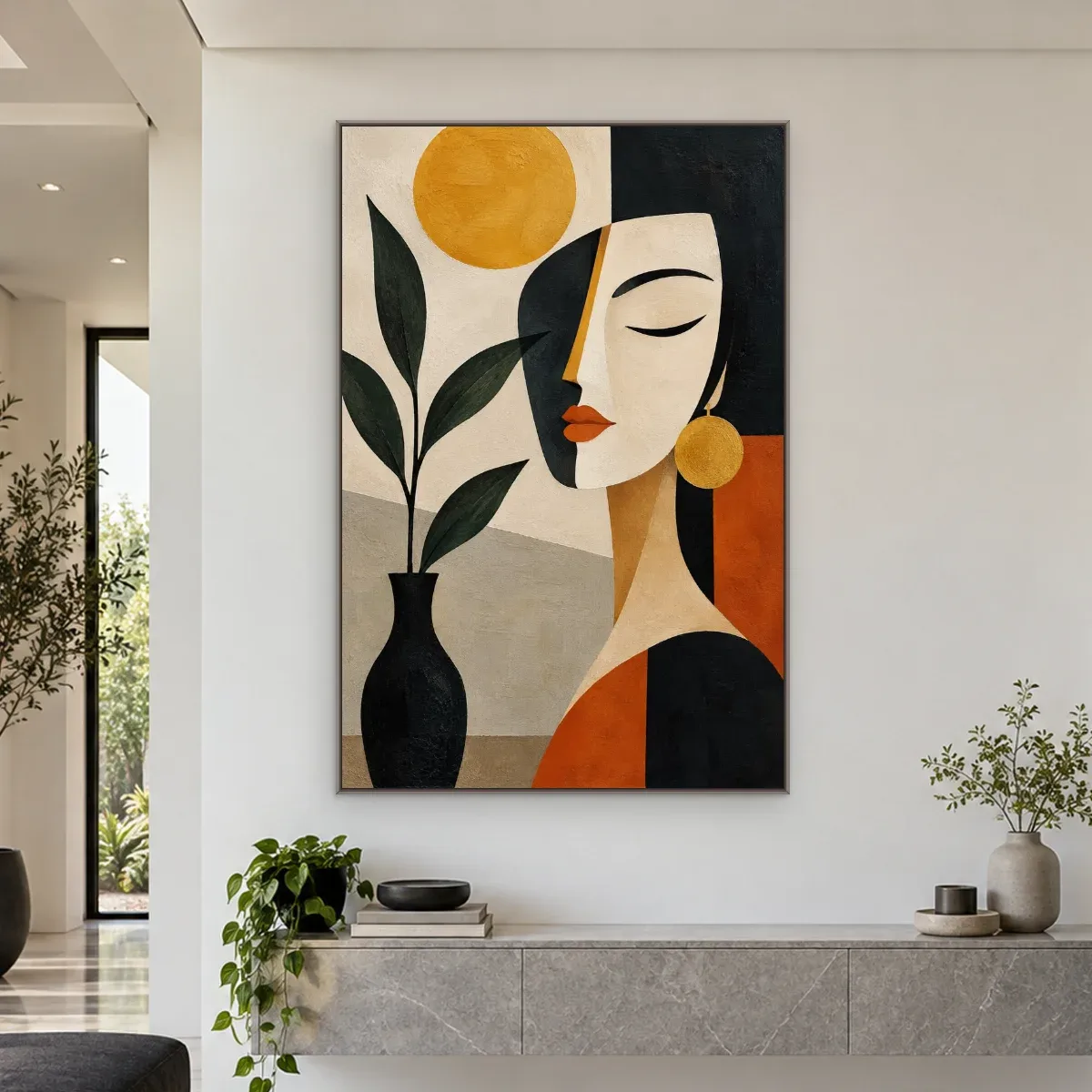 Quadro Decorativo Canvas Mulher Boho - AB0058