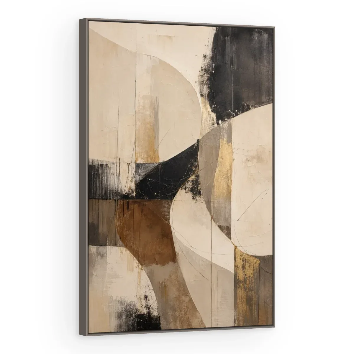 Quadro Decorativo Canvas Camadas Neutras - AB0069