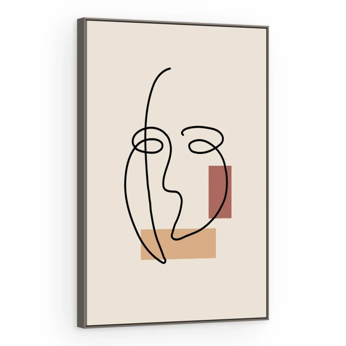 Quadro Decorativo Canvas Rosto Minimalista - AB0076