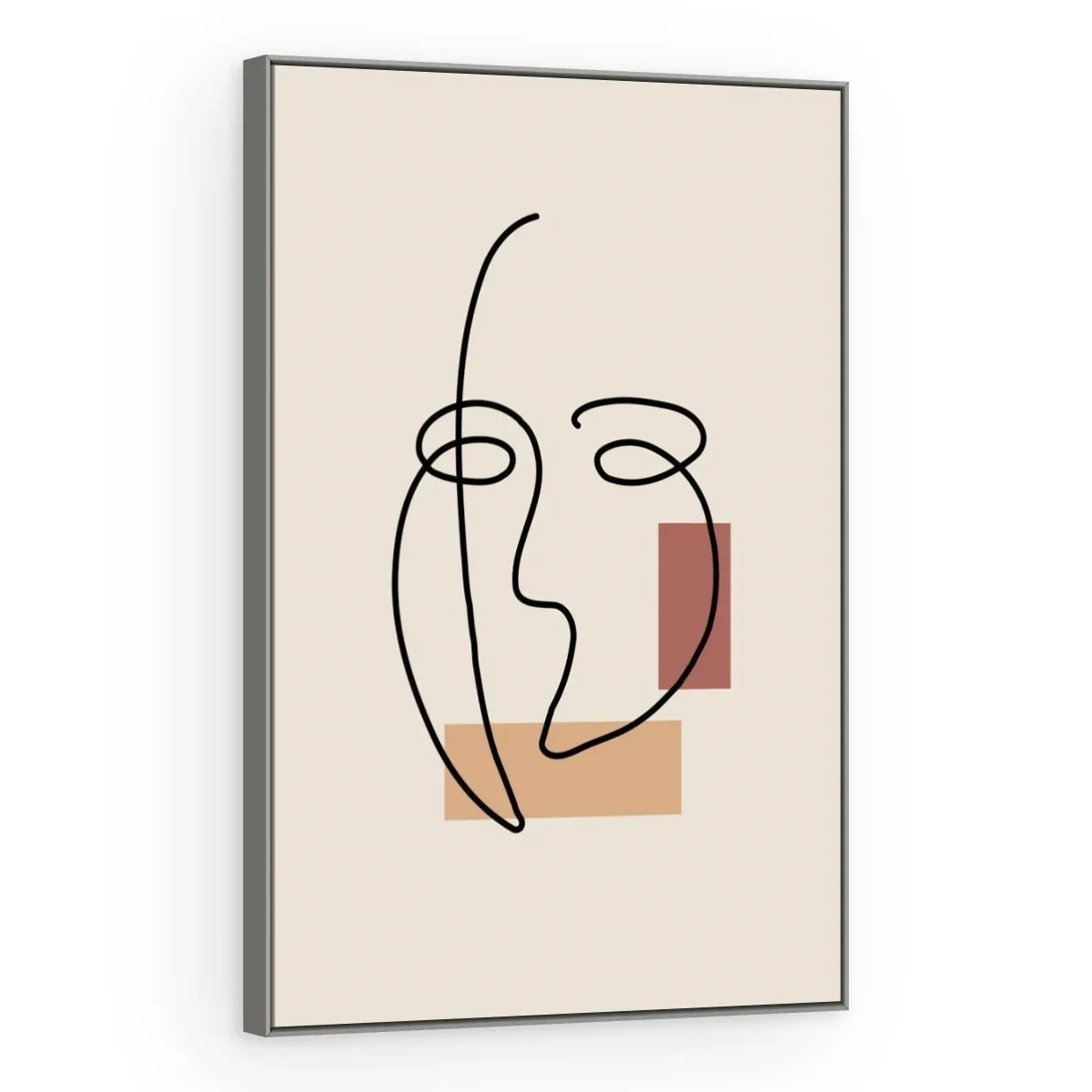 Quadro Decorativo Canvas Rosto Minimalista - AB0076