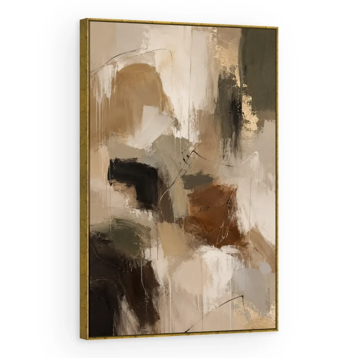 Quadro Decorativo Canvas Manchas Terrosas - AB0078