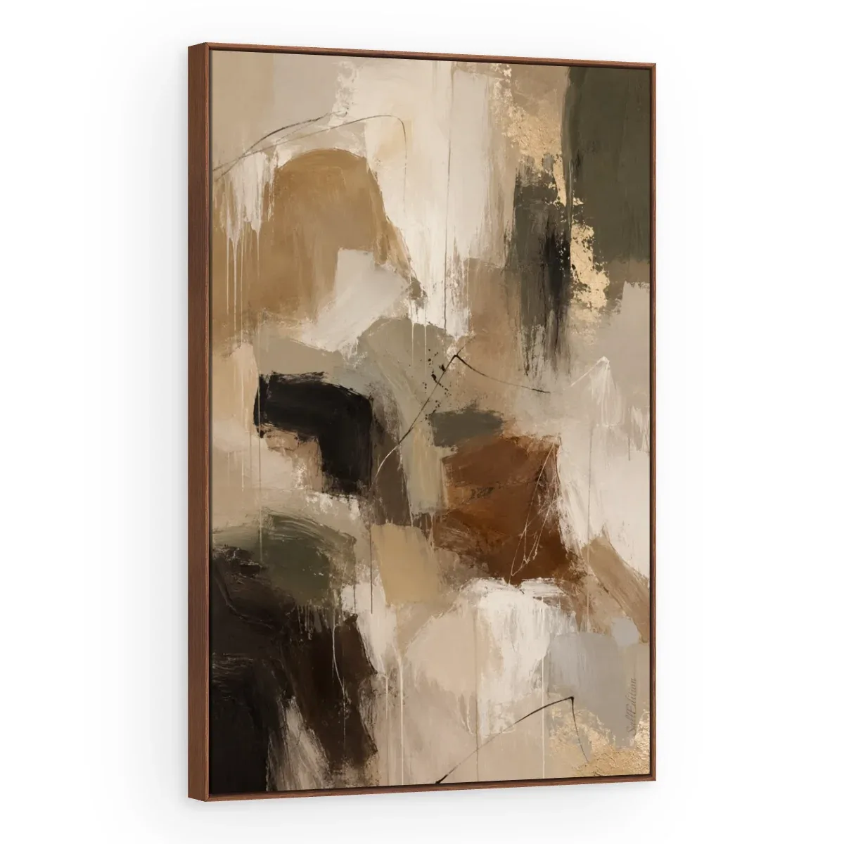 Quadro Decorativo Canvas Manchas Terrosas - AB0078