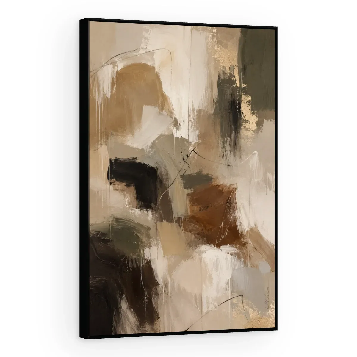 Quadro Decorativo Canvas Manchas Terrosas - AB0078