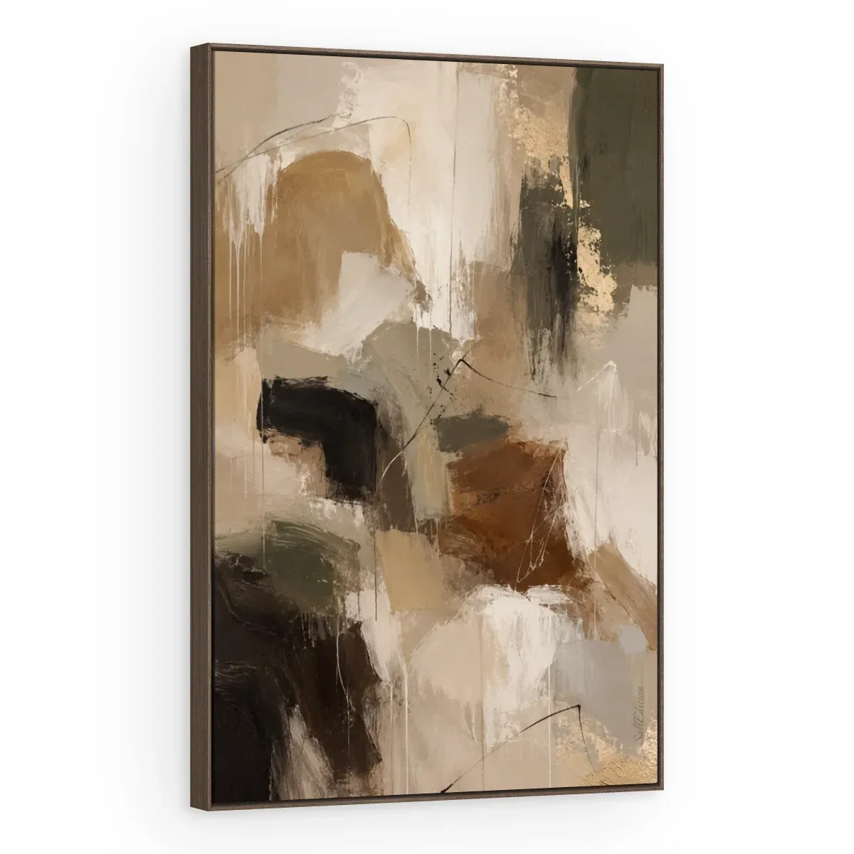 Quadro Decorativo Canvas Manchas Terrosas - AB0078