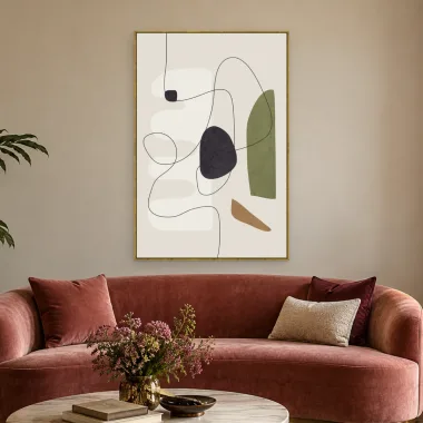 Quadro Decorativo Canvas Formas Oliva - AB0079