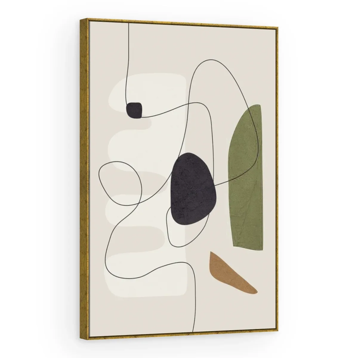 Quadro Decorativo Canvas Formas Oliva - AB0079